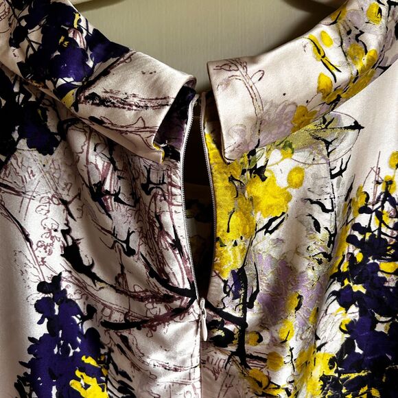 Taylor 100% Silk Floral Dress - Picture 6 of 13